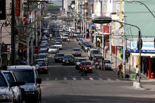 itabuna, bahia / brazil - january 2, 2012: vehicles are seen on the avenue Cinquentenario in the center of Itabuna, southern Bahia.
