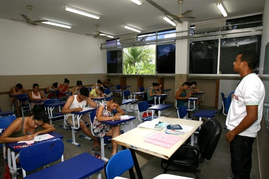 ilheus, bahia / brazil - january 10, 2012: students are seen during entrance exams at the State University of Santa Cruz (Uesc), in the city of Ilheus, in the south of Bahia.