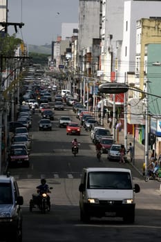 itabuna, bahia / brazil - january 2, 2012: vehicles are seen on the avenue Cinquentenario in the center of Itabuna, southern Bahia.