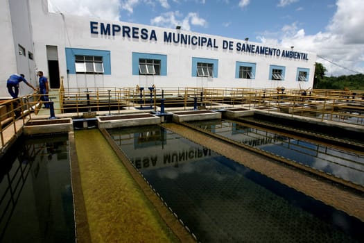 itabuna, bahia / brazil - march 2, 2012: Water treatment plant (ETA) of the Municipal Water and Sanitation Company - Emasa - in the city of Itabuna, in the south of Bahia.