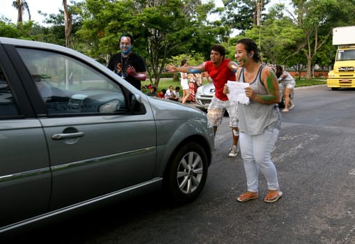 ilheus, bahia / brazil - march 23, 2012: university students participate in a prank of freshmen at the Universidade Estadual Santa Cruz (Uesc) in the city of Ilheus, in the south of Bahia.