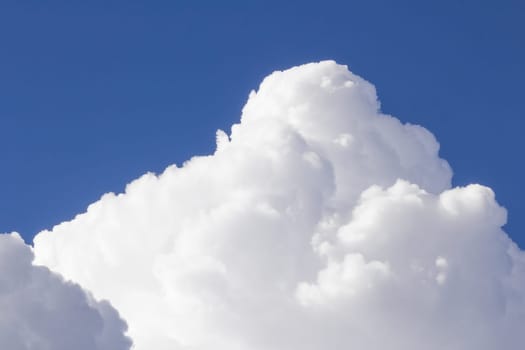 Close up White clouds in blue sky before rain