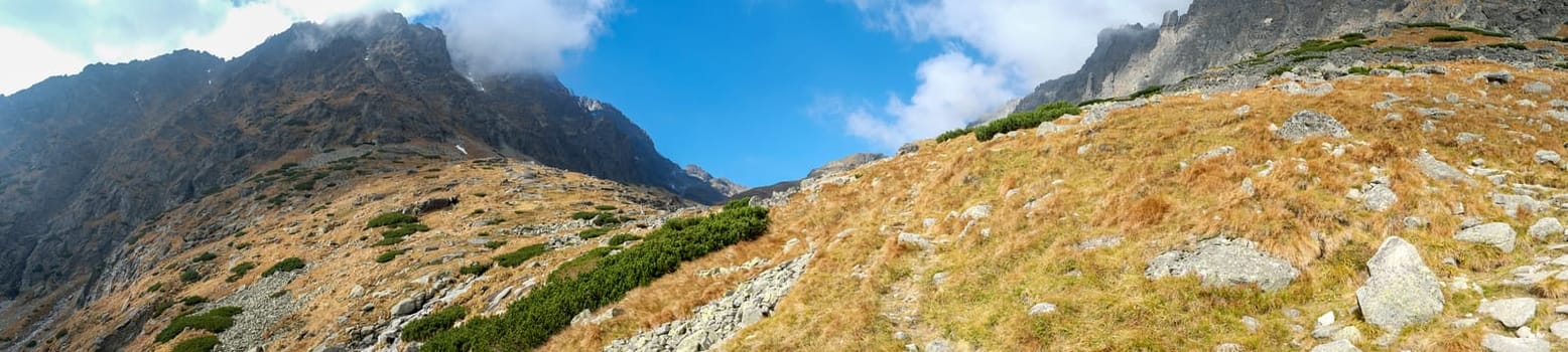 Great Cold Valley in High Tatras, Slovakia. The Great Cold Valley is 7 km long valley, very attractive for tourists