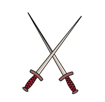 CROSSED SPAGS. Isolate on a white background. Vector illustration.