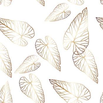 Summer print of exotic plants jungle tropical palm leaves. Pattern, seamless floral vector on a black white background.Nature wallpaper. Trendy modern pattern.