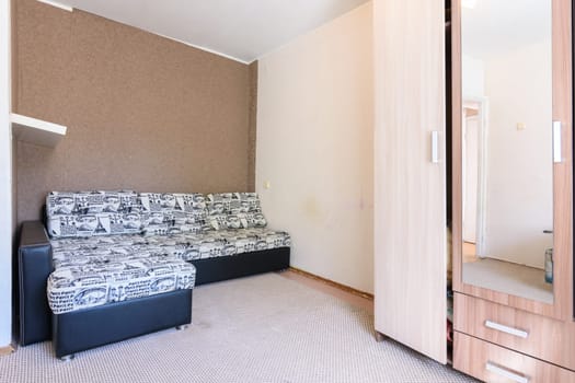 Anapa, Russia - June 25, 2020: Fragment of the interior of an old dorm room