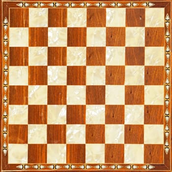 Luxury carved in wood checkered chess board