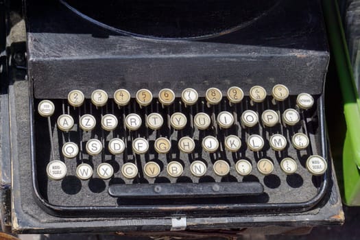 Vintage style journalist typewriter keyboard
