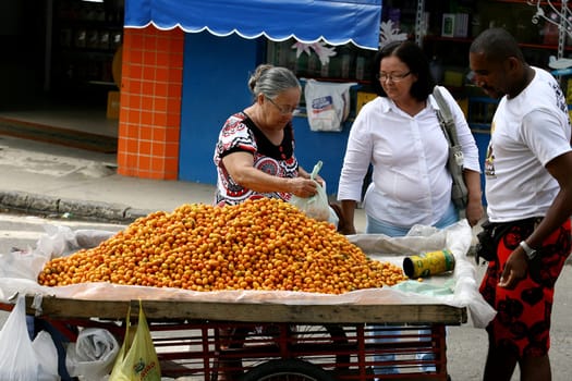 itabuna, bahia / brazil - november 22, 2011: caja fruit is seen for sale in the city of Itabuna in southern Bahia.