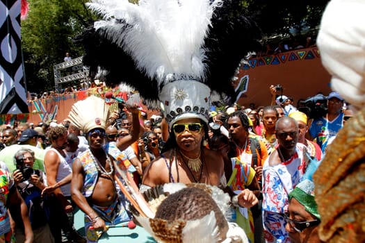 salvador, bahia / brazil - february 10, 2013: the singer Carlinhos Brown is seen during a performance at the carnival trawler in the city of Salvador.