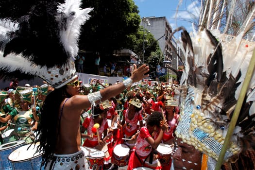 salvador, bahia / brazil - february 10, 2013: the singer Carlinhos Brown is seen during a performance at the carnival trawler in the city of Salvador.