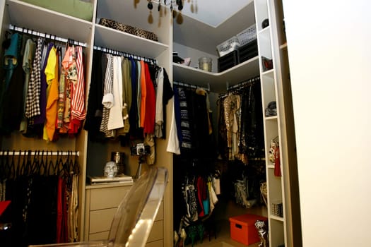 salvador, bahia / brazil - october 8, 2014: view of an apartment's closet environment in the city of Salvador.