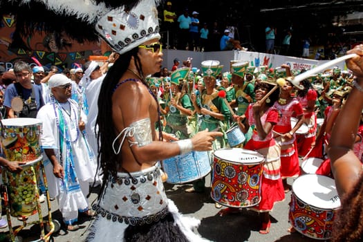 salvador, bahia / brazil - february 10, 2013: the singer Carlinhos Brown is seen during a performance at the carnival trawler in the city of Salvador.