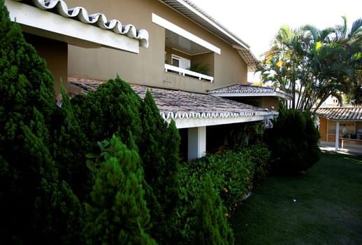 salvador, bahia / brazil - october 22, 2014: house decorated with various plants in the city of Salvador.