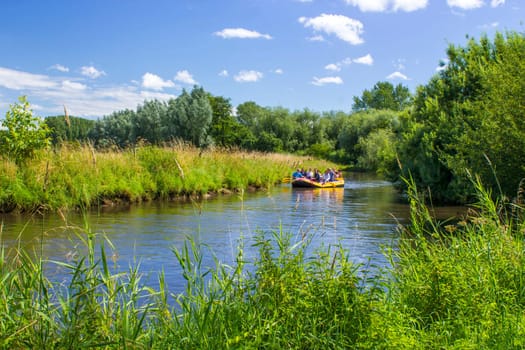 River Niers near Village of Wachtendonk in Lower Rhine Region, Rhineland, North Rhine Westphalia, Germany