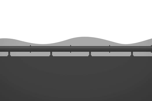 Illustration of the scheme of the ground gas and oil pipeline. Gas pipeline.