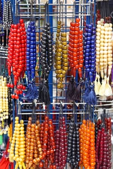 Prayer beads to mark repetitions of prayers