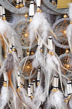 Native American culture dream catcher feathers