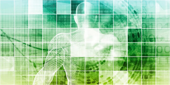 Science Technology Data as a Abstract Art