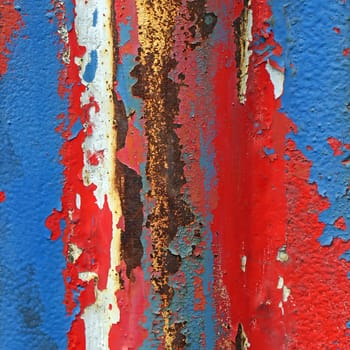 Layers of paint and rust abstract