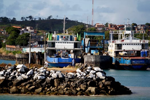 salvador, bahia / brazil - november 3, 2014: ferr bolts are seen at Bom Despacho Terminal on Itaparica Island..