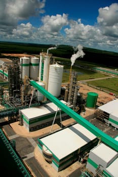 eunapolis, bahia / brazil - april 1, 2009: view of the Veracel Celulose factory in the city of Eunapolis, in the south of Bahia.