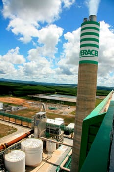 eunapolis, bahia / brazil - april 1, 2009: view of the Veracel Celulose factory in the city of Eunapolis, in the south of Bahia.