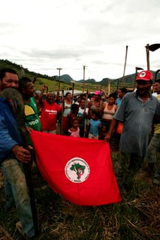 itamaraju, bahia / brazil - december 15, 2009: member of the Landless Movement - MST - are seen during the occupation of a farm invaded in the rural area of the municipality of Itamaraju.