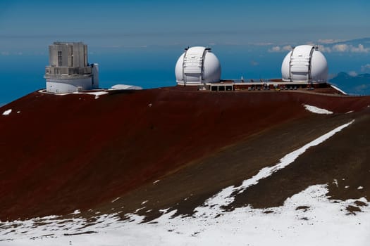 Subaru Telescope and Keck Observatory,Mauna Kea Ice Age Natural Area Reserve,Big Island,Hawaii