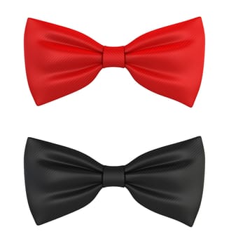 Bow ties. 3d illustration isolated on white background