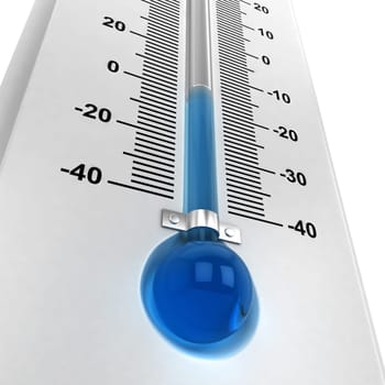 Freezing cold. 3d illustration isolated on white background
