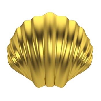 Sea shell. 3d illustration isolated on white background