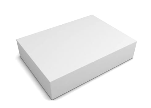 Blank box. 3d illustration isolated on white background