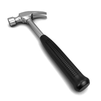 Laying hammer. 3d illustration isolated on white background