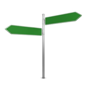 Directional sign. 3d illustration isolated on white background