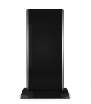 Lcd display stand. 3d illustration isolated on white background