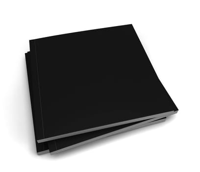Square magazine. 3d illustration isolated on white background