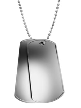 Metal tags. 3d illustration isolated on white background
