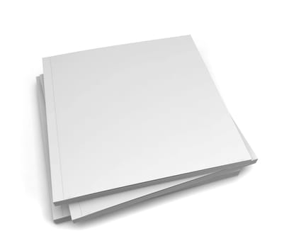 Square magazine. 3d illustration isolated on white background