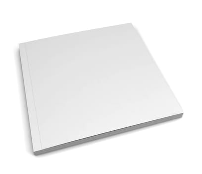 Square magazine. 3d illustration isolated on white background