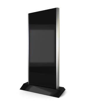 Lcd display stand. 3d illustration isolated on white background