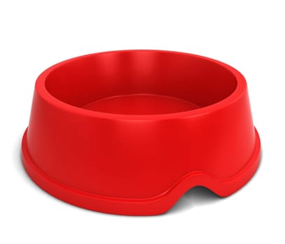 Pet bowl. 3d illustration isolated on white background