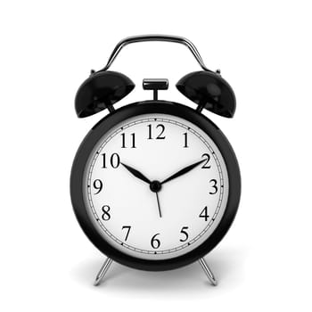 Alarm clock. 3d illustration isolated on white background