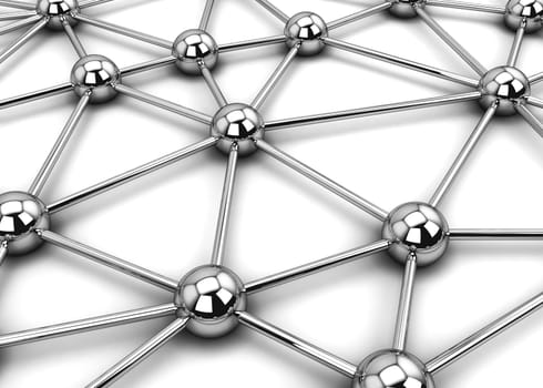 Network connection. 3d illustration isolated on white background