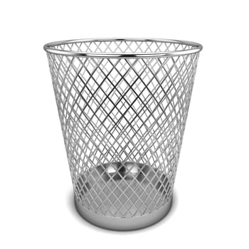 Office bin. 3d illustration isolated on white background