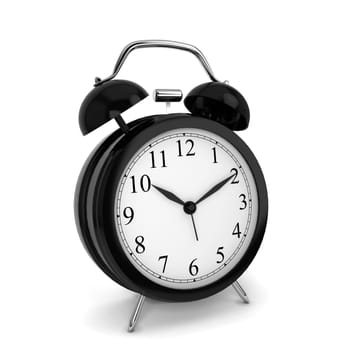 Alarm clock. 3d illustration isolated on white background