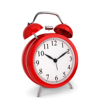 Alarm clock. 3d illustration isolated on white background