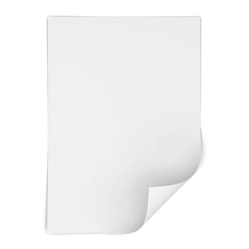 Sheet of a4 paper. 3d illustration isolated on white background