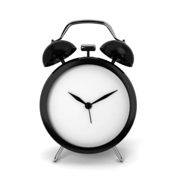 Alarm clock. 3d illustration isolated on white background