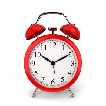 Alarm clock. 3d illustration isolated on white background